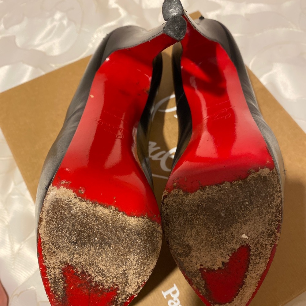 CHRISTIAN LOUBOUTIN Black Daffodile 160 KID Sz 39 - Picture 6 of 10
